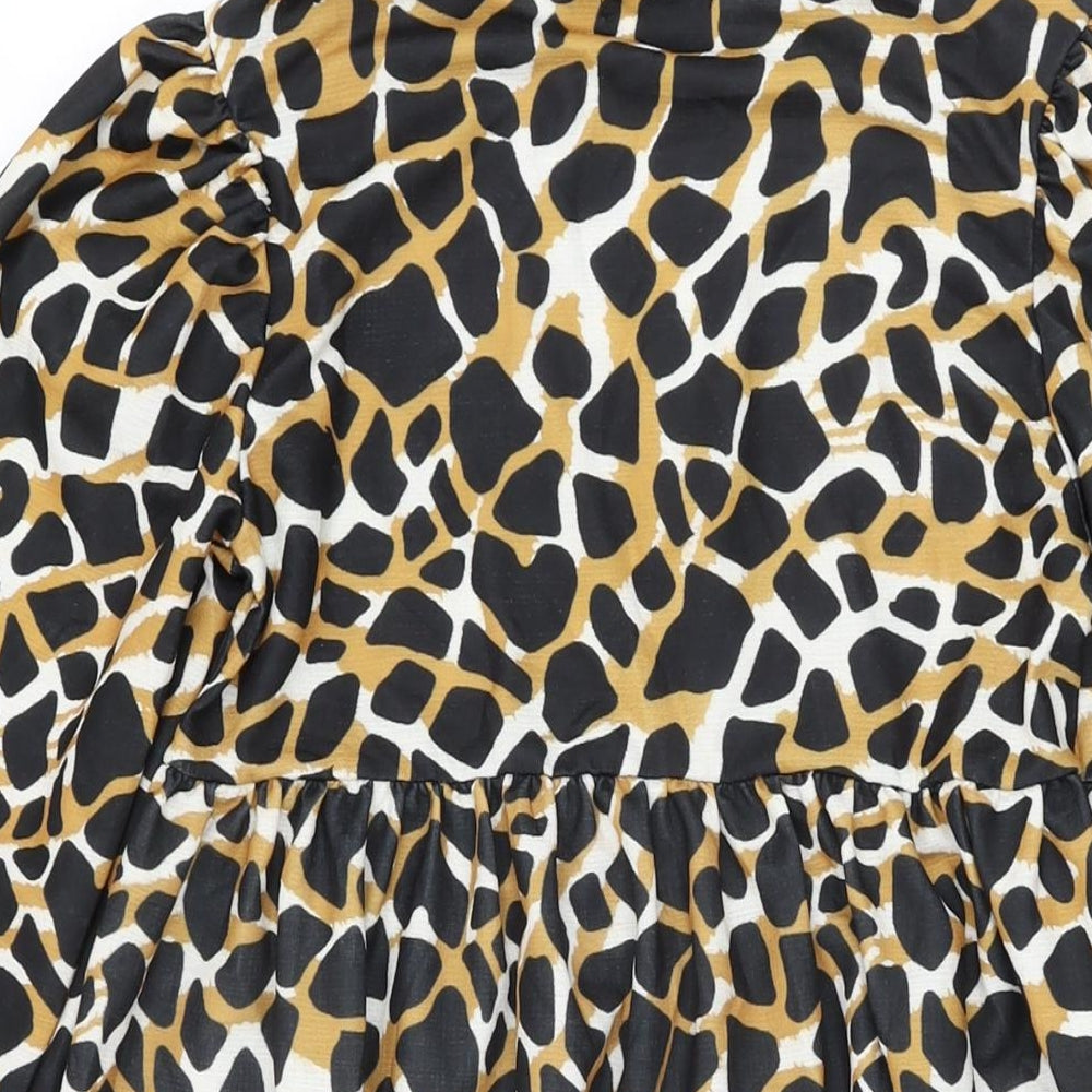 ASOS Womens Multicoloured Geometric Polyester Shift Size 8 Round Neck Pullover