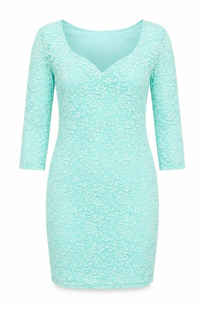 ASOS Womens Blue Floral Nylon Bodycon Size 12 Sweetheart Pullover