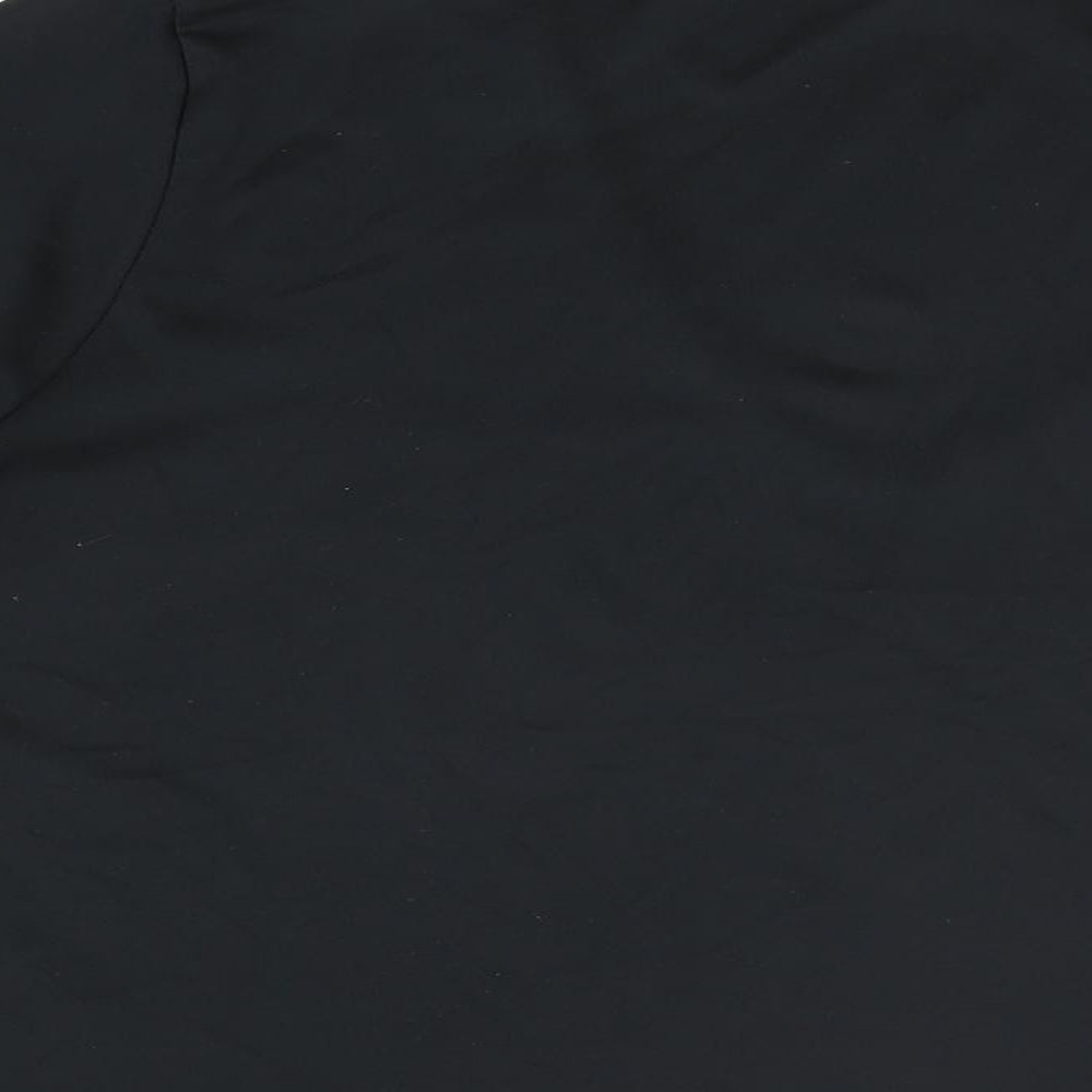 For Women Womens Black Polyester Basic T-Shirt Size 26 V-Neck