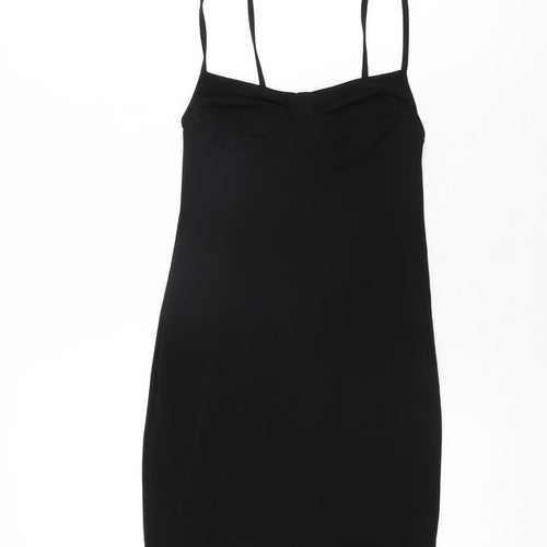 Motel Womens Black Polyester Bodycon Size XS Square Neck Pullover