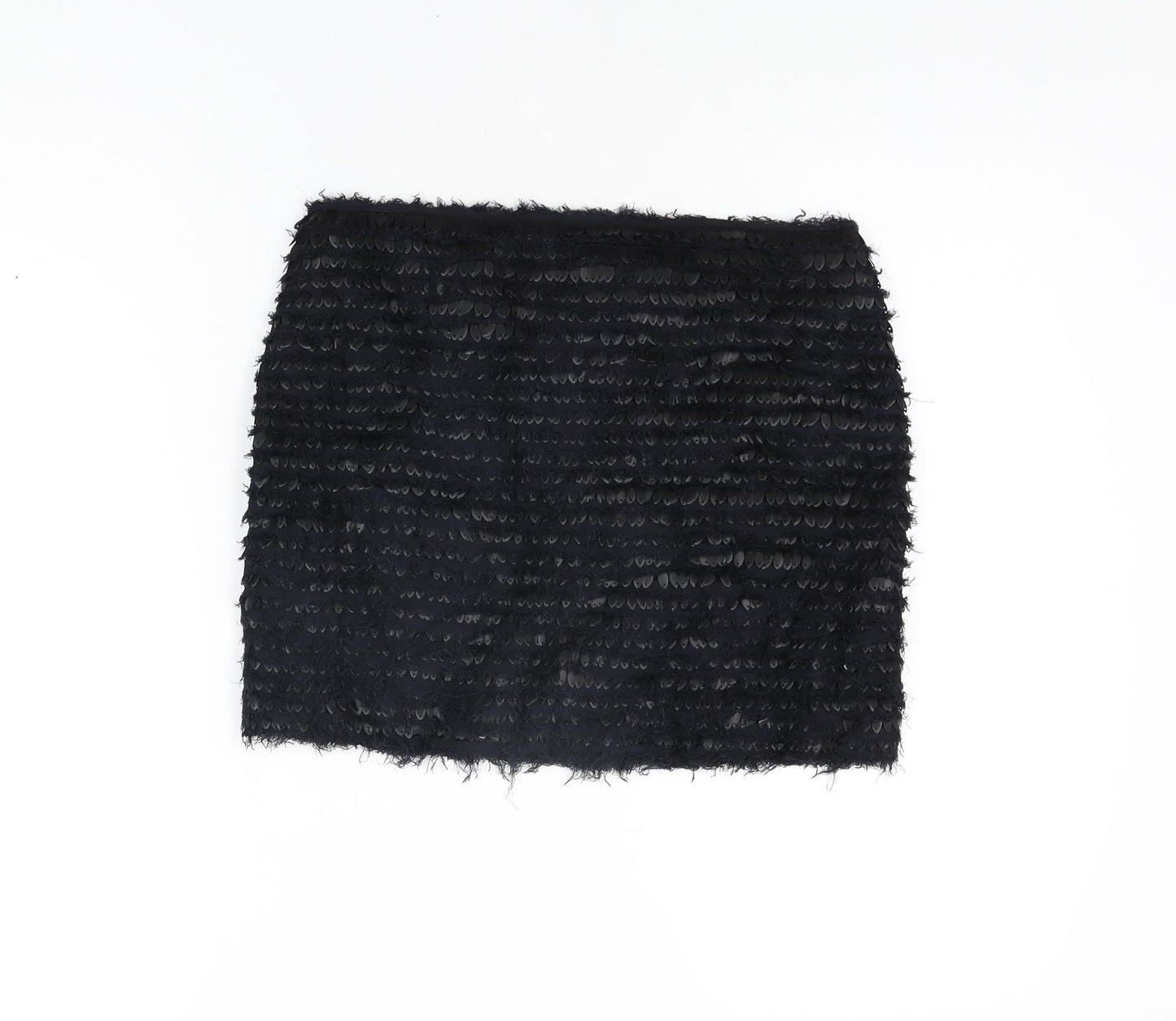 Zara Womens Black Polyester Mini Skirt Size XS Zip