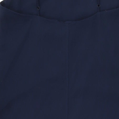Monki Womens Blue Polyester Shift Size M Square Neck Pullover
