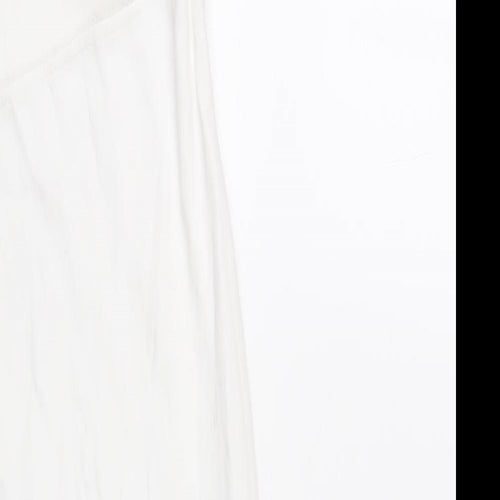 Zara Womens White Cotton Bodycon Size S One Shoulder Pullover