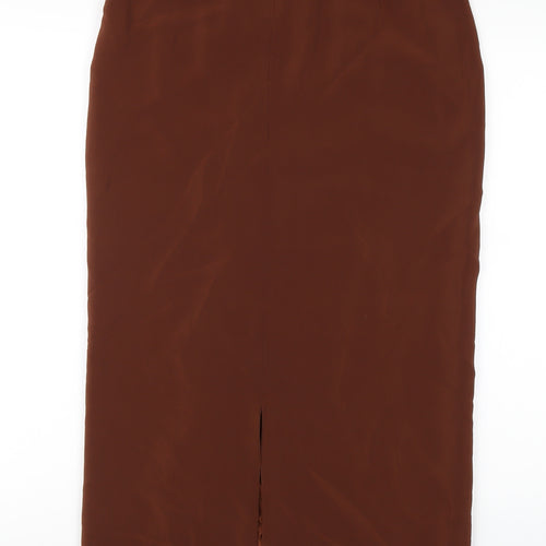 Tom Bowker Womens Brown Acetate Straight & Pencil Skirt Size 10 Zip