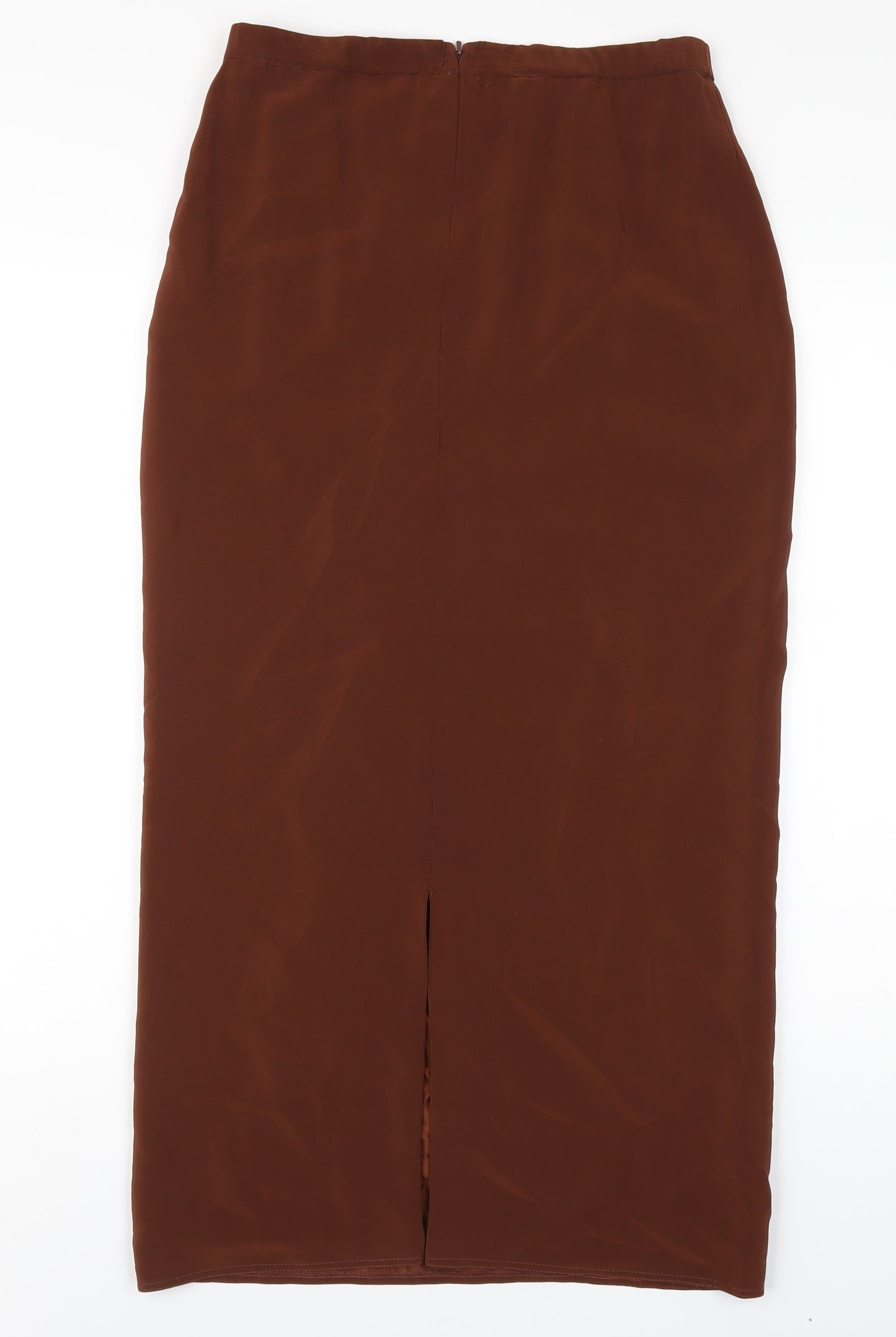 Tom Bowker Womens Brown Acetate Straight & Pencil Skirt Size 10 Zip