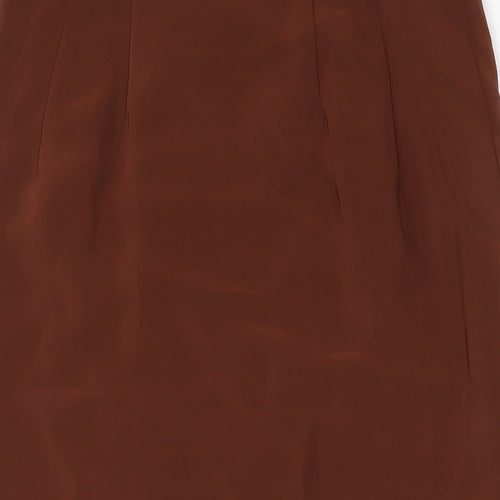 Tom Bowker Womens Brown Acetate Straight & Pencil Skirt Size 10 Zip