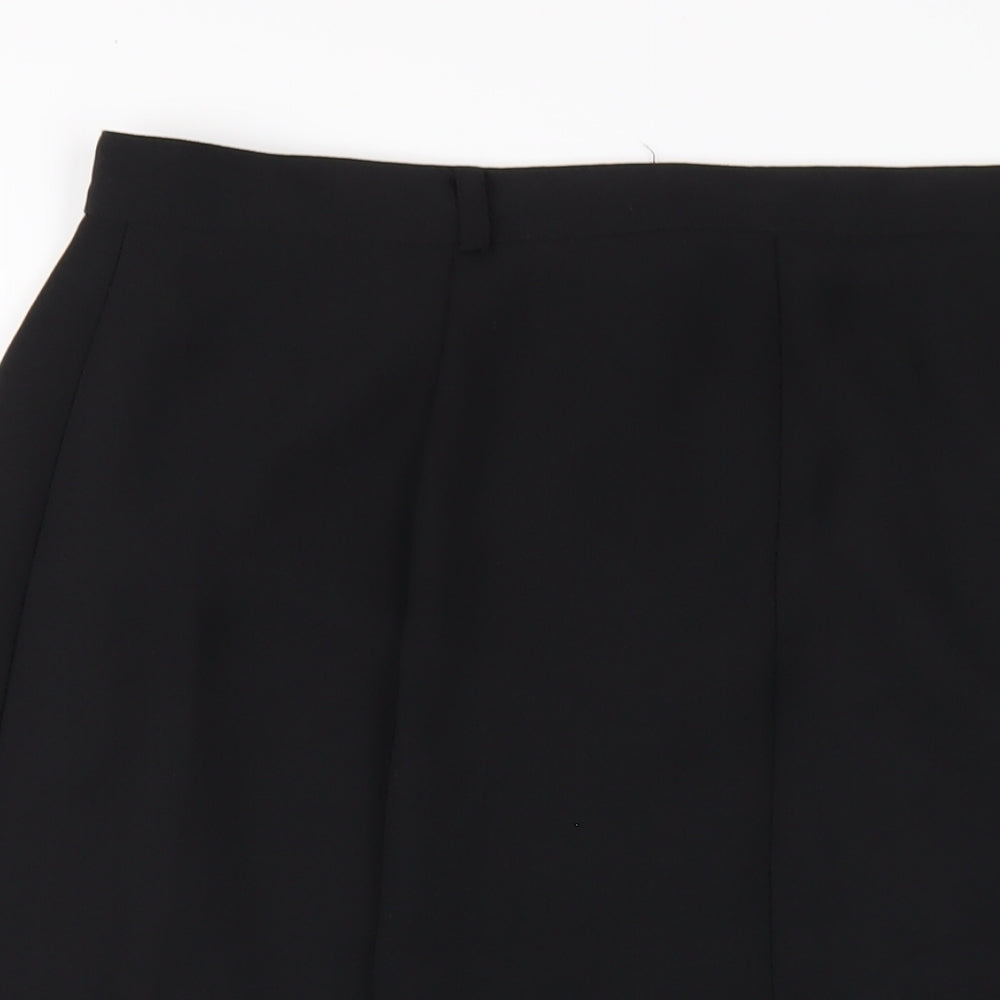Bonmarché Womens Black Polyester A-Line Skirt Size 20 Zip