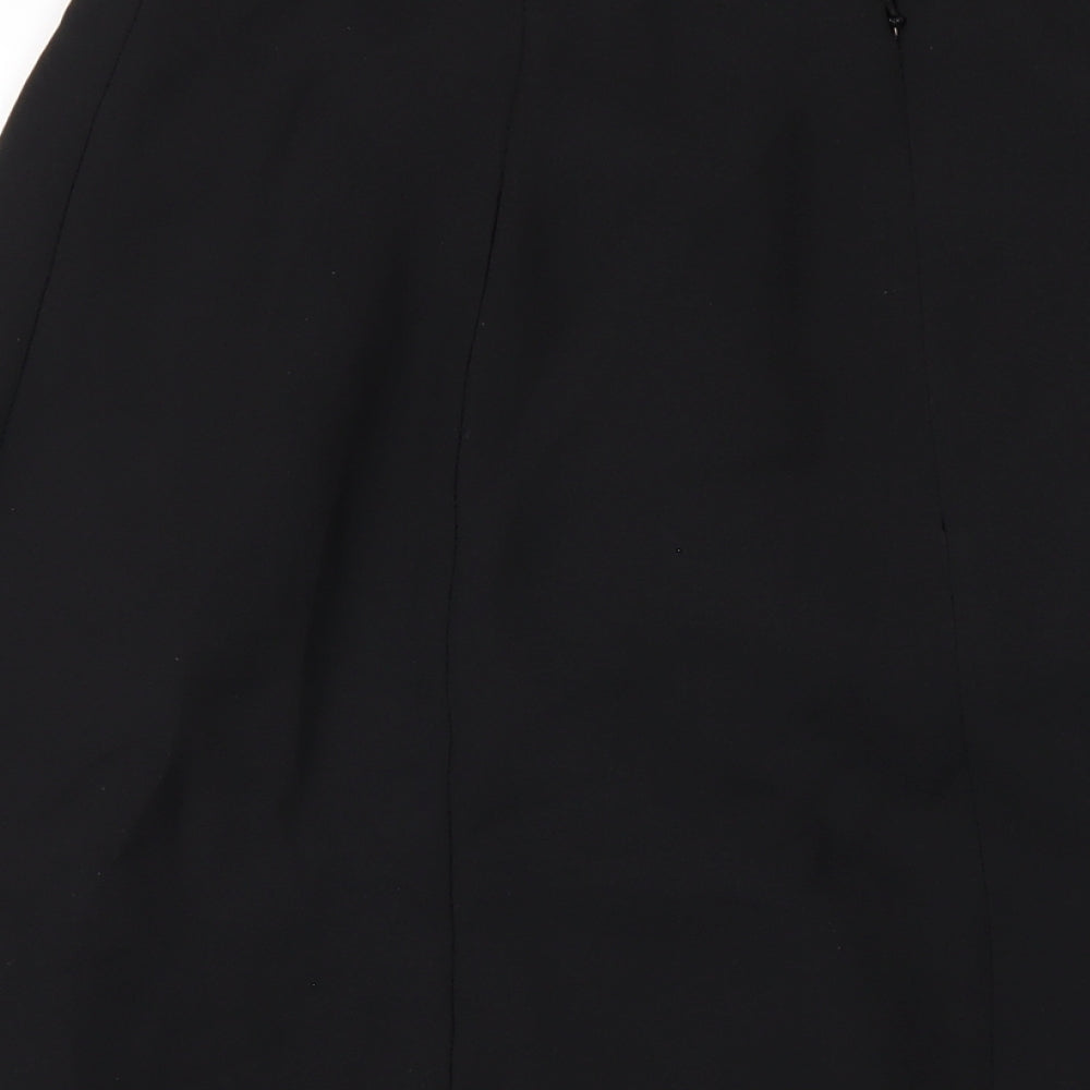 Bonmarché Womens Black Polyester A-Line Skirt Size 20 Zip