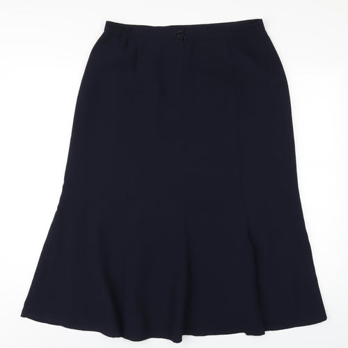 Eastex Womens Blue Polyester A-Line Skirt Size 14 Zip