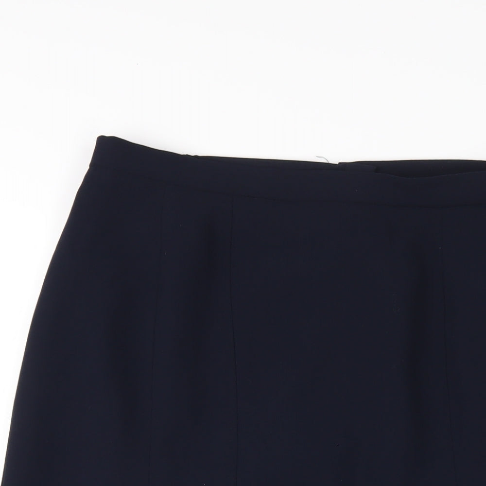 Eastex Womens Blue Polyester A-Line Skirt Size 14 Zip