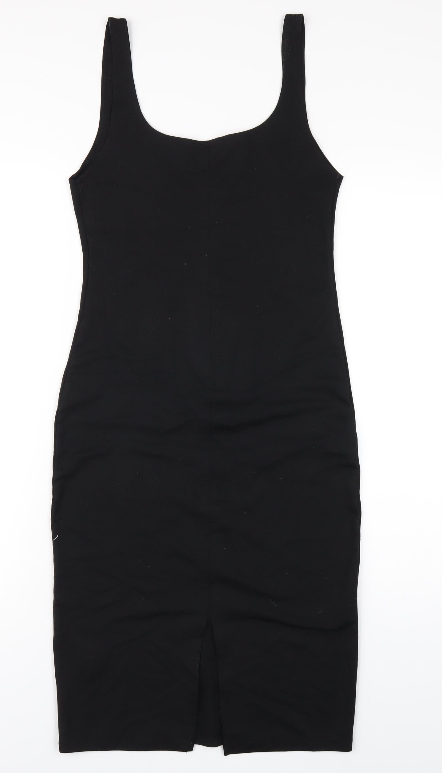 Zara Womens Black Polyester Bodycon Size M Scoop Neck Pullover