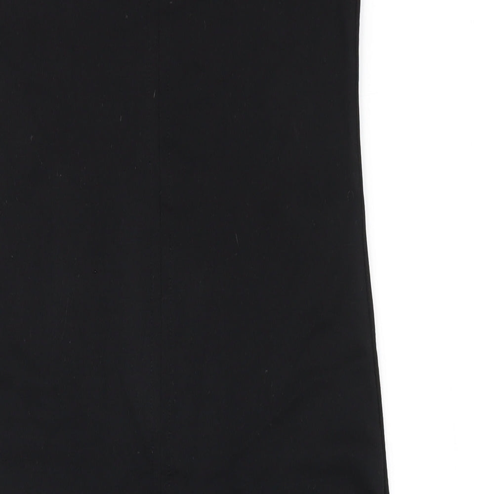 Zara Womens Black Polyester Bodycon Size M Scoop Neck Pullover