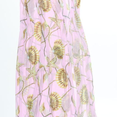 I SAW IT FIRST Womens Pink Geometric Polyester Cover Up Size 14