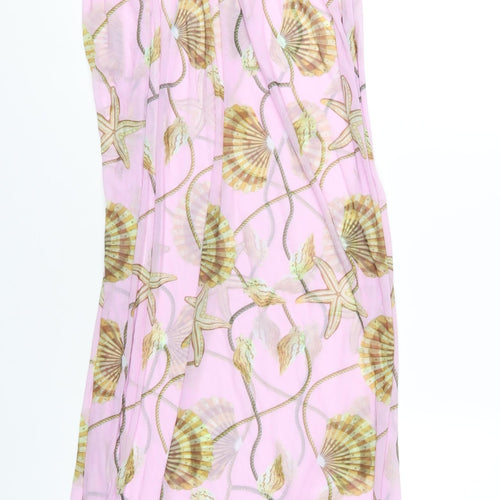 I SAW IT FIRST Womens Pink Geometric Polyester Cover Up Size 14
