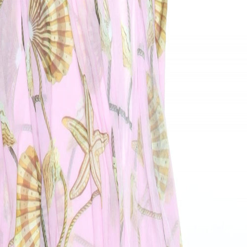 I SAW IT FIRST Womens Pink Geometric Polyester Cover Up Size 14