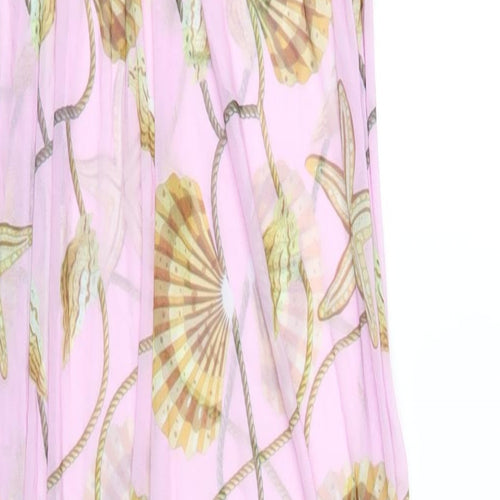 I SAW IT FIRST Womens Pink Geometric Polyester Cover Up Size 14