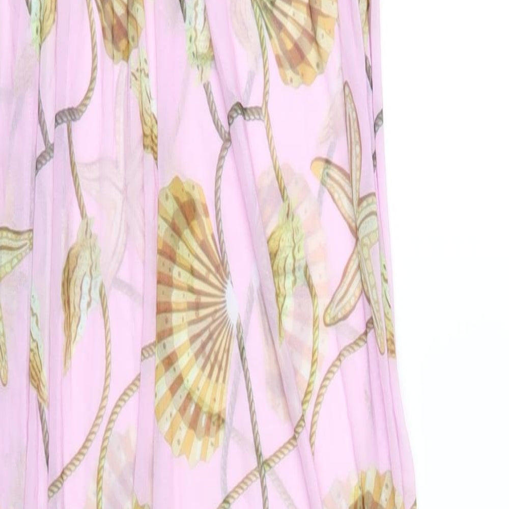 I SAW IT FIRST Womens Pink Geometric Polyester Cover Up Size 14