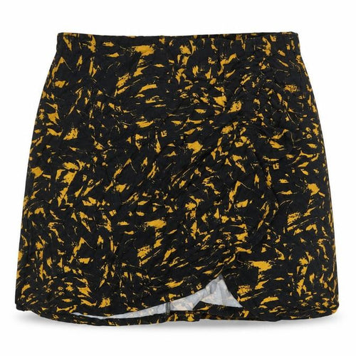 ASOS Womens Black Geometric Viscose A-Line Skirt Size 10