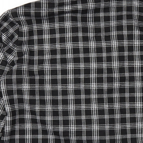 New Look Womens Black Plaid Jacket Blazer Size 12