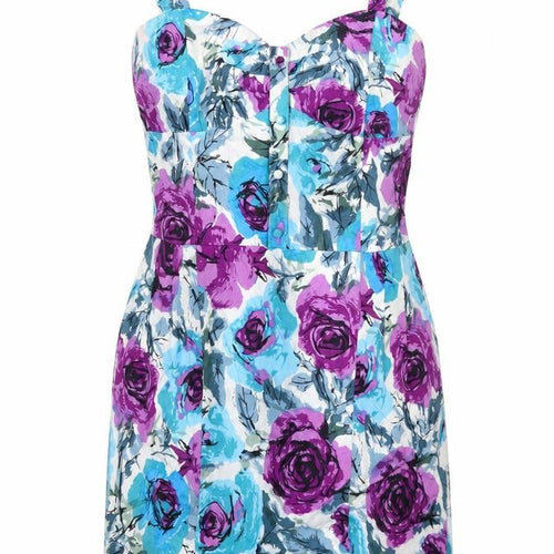 New York Laundry Womens Multicoloured Floral Cotton A-Line Size 10 Sweetheart Pullover