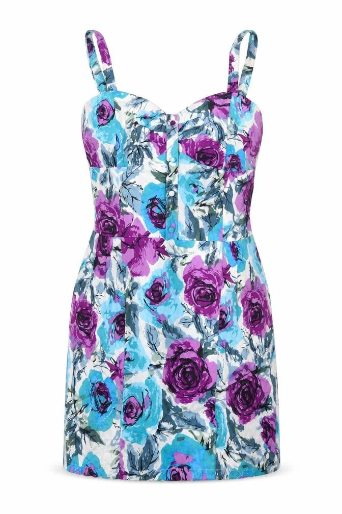 New York Laundry Womens Multicoloured Floral Cotton A-Line Size 10 Sweetheart Pullover