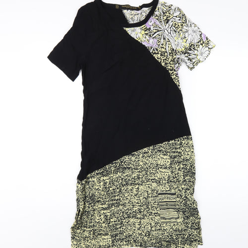 Something Else Womens Multicoloured Geometric Viscose T-Shirt Dress Size 8 Round Neck Pullover