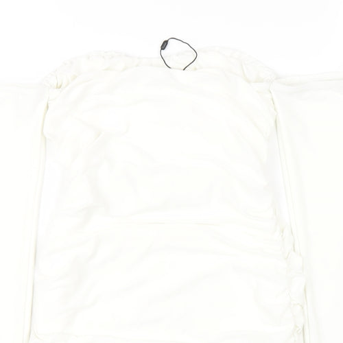 Femme Luxe Womens White Polyester Bodycon Size 6 Off the Shoulder Pullover