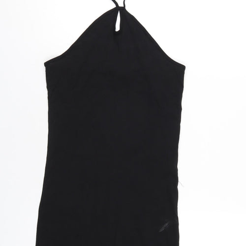 Only Womens Black Cotton Bodycon Size M Halter Pullover