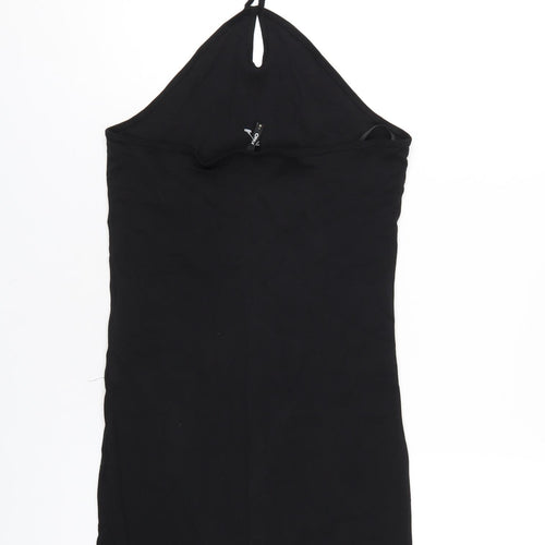 Only Womens Black Cotton Bodycon Size M Halter Pullover