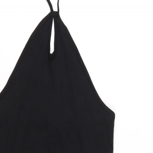 Only Womens Black Cotton Bodycon Size M Halter Pullover