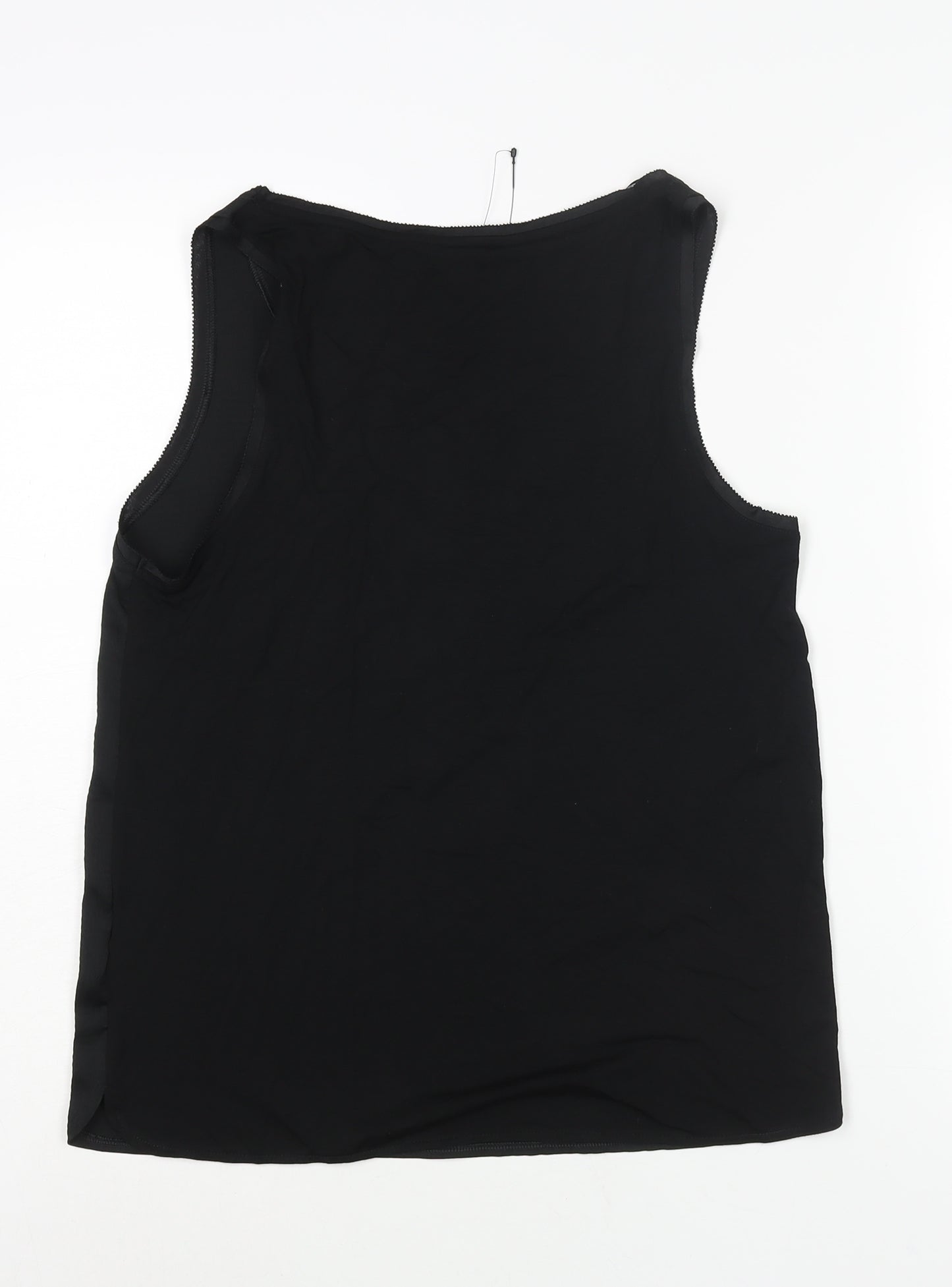 Marks and Spencer Womens Black Polyester Camisole Blouse Size 6 Scoop Neck