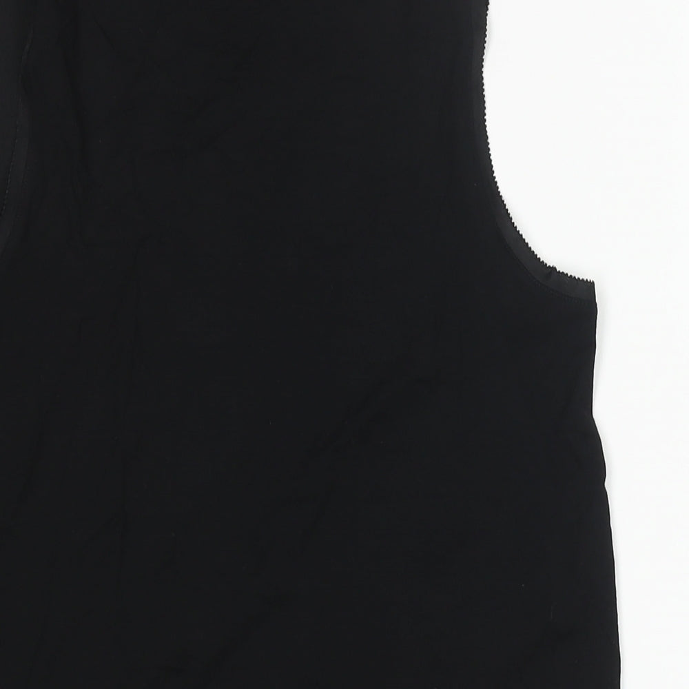 Marks and Spencer Womens Black Polyester Camisole Blouse Size 6 Scoop Neck