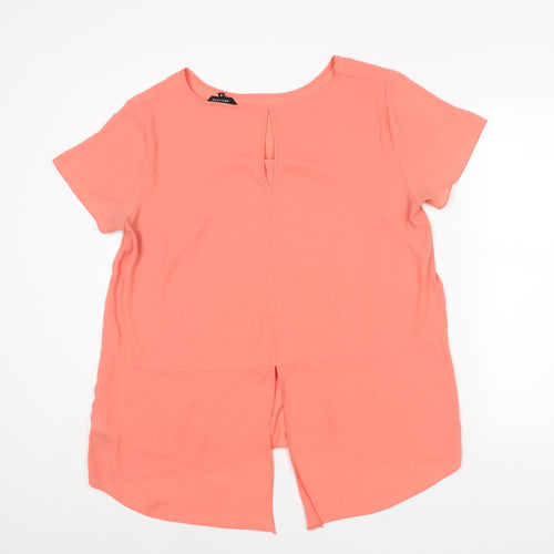 New Look Womens Pink Polyester Basic Blouse Size 18 Round Neck - Vented Back