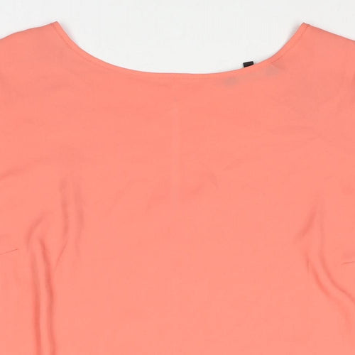 New Look Womens Pink Polyester Basic Blouse Size 18 Round Neck - Vented Back
