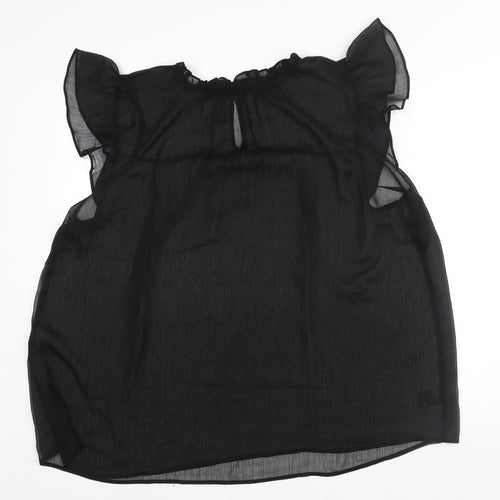 Torrid Womens Black Polyester Basic Blouse Size 18 Round Neck - Semi Sheer Size 18-20