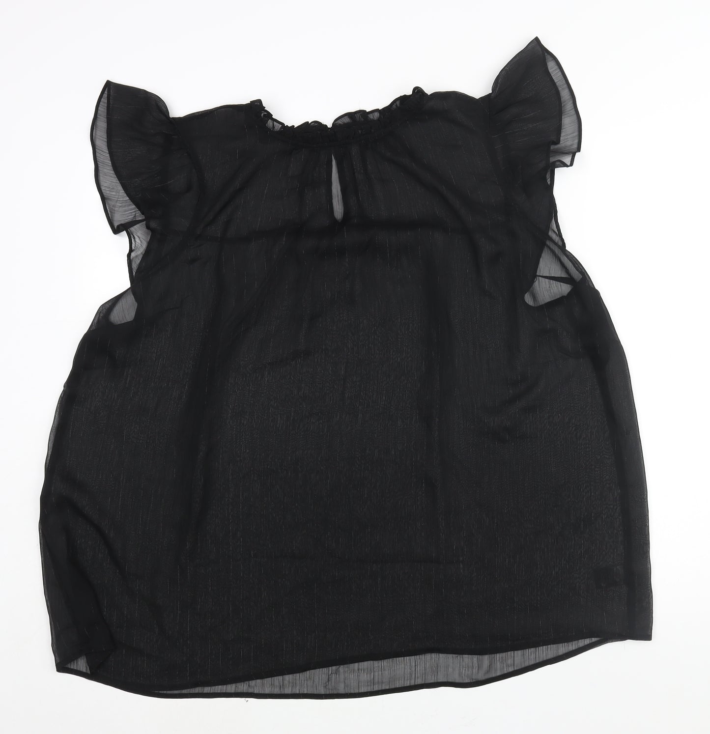 Torrid Womens Black Polyester Basic Blouse Size 18 Round Neck - Semi Sheer Size 18-20