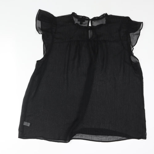 Torrid Womens Black Polyester Basic Blouse Size 18 Round Neck - Semi Sheer Size 18-20