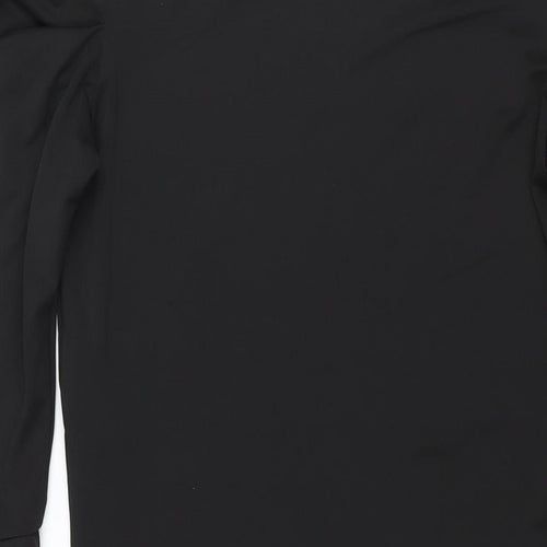 VILA Womens Black Polyester Shift Size S Round Neck Pullover - Rouched Sleeve