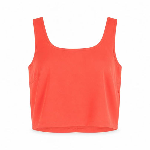 Forever 21 Womens Pink Polyester Cropped Blouse Size S Scoop Neck
