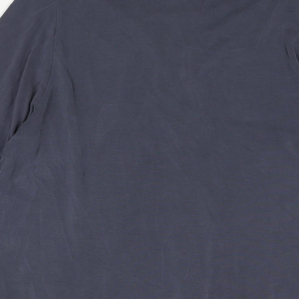 Roman Womens Blue Viscose Basic Blouse Size 14 V-Neck