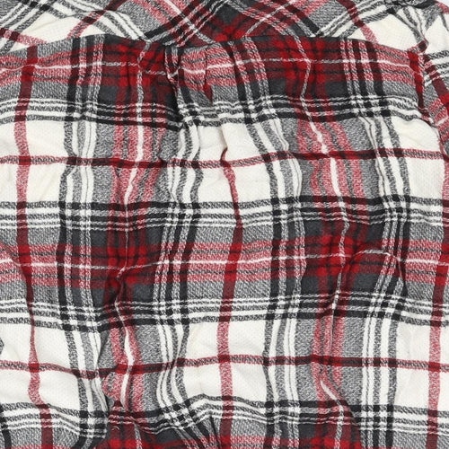 River Island Womens Red Check Viscose Basic Blouse Size 16 Collared