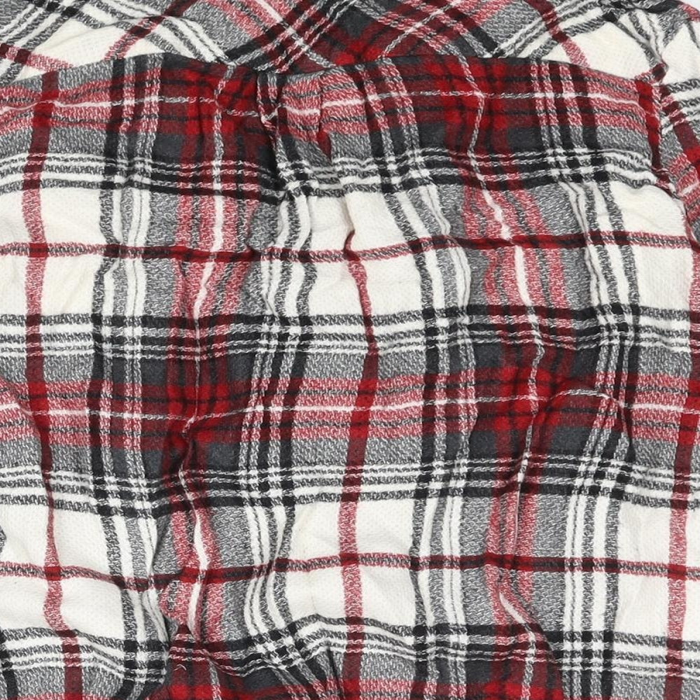 River Island Womens Red Check Viscose Basic Blouse Size 16 Collared