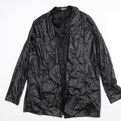 PRETTYLITTLETHING Womens Black Jacket Size 12 - Leather Look