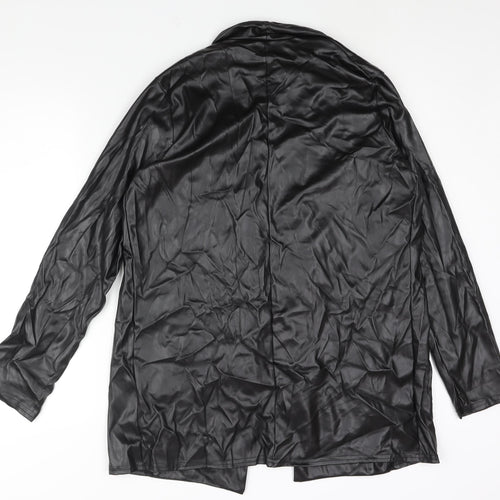 PRETTYLITTLETHING Womens Black Jacket Size 12 - Leather Look
