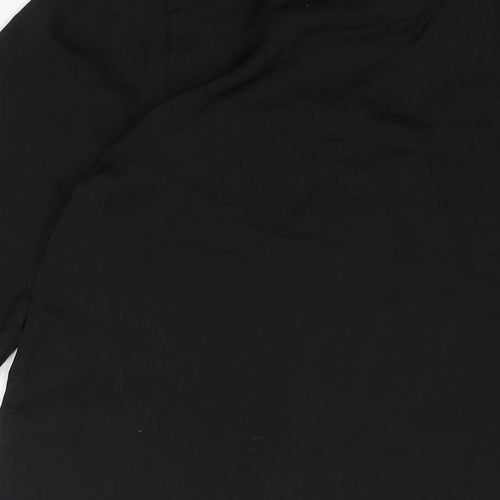 New Look Womens Black Polyester Basic Blouse Size 8 V-Neck - Bow