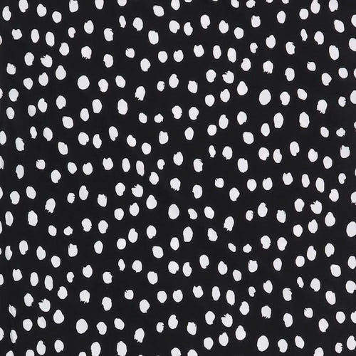 Anne Klein Womens Black Polka Dot Polyester Camisole Blouse Size L Round Neck - Logo Tie Detail