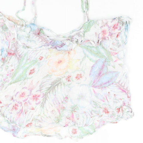 American Eagle Outfitters Womens Multicoloured Geometric Viscose Camisole Blouse Size M Scoop Neck - Floral Print