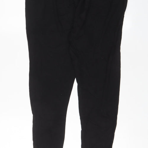 H&M Womens Black Viscose Trousers Size S L28 in Regular