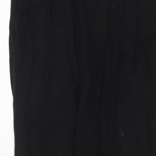 H&M Womens Black Viscose Trousers Size S L28 in Regular