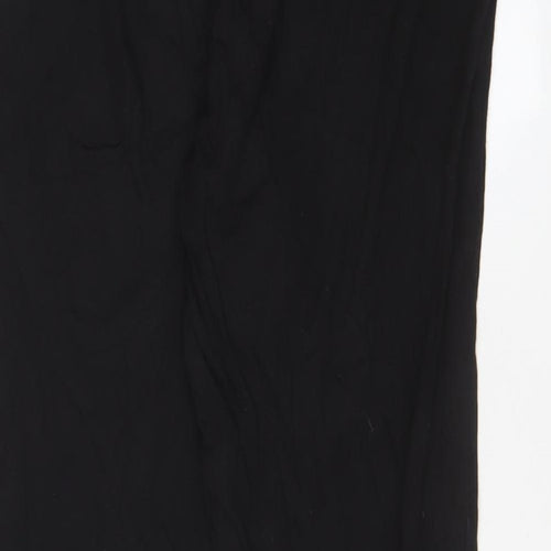 H&M Womens Black Viscose Trousers Size S L28 in Regular
